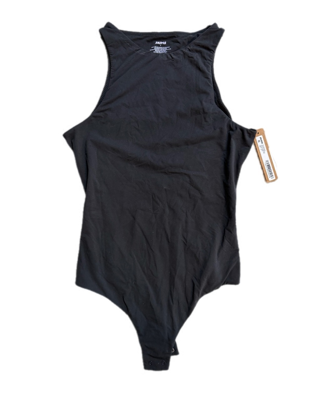 SKIMS Black womens Fits Everybody high neck bodysuit small NWT style BS-BST-0232